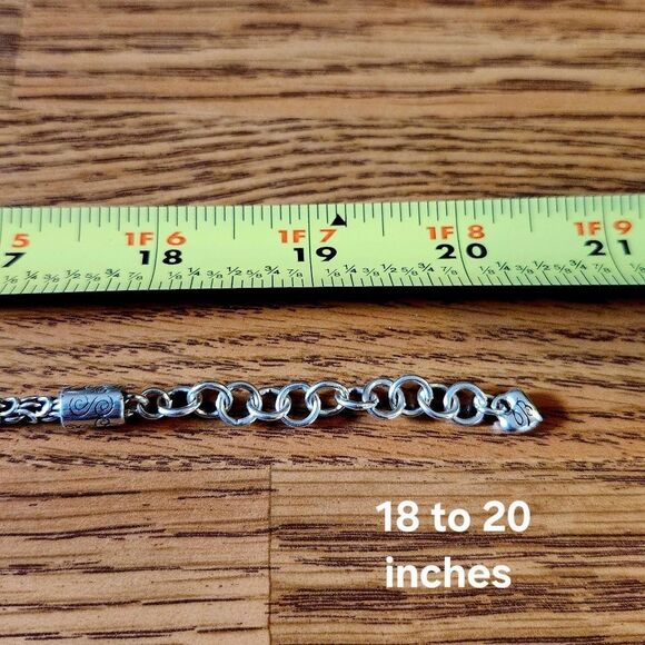 BRIGHTON Scrolled and Brushed Silver Puff Heart Necklace VINTAGE INSPIRED - Picture 5 of 9